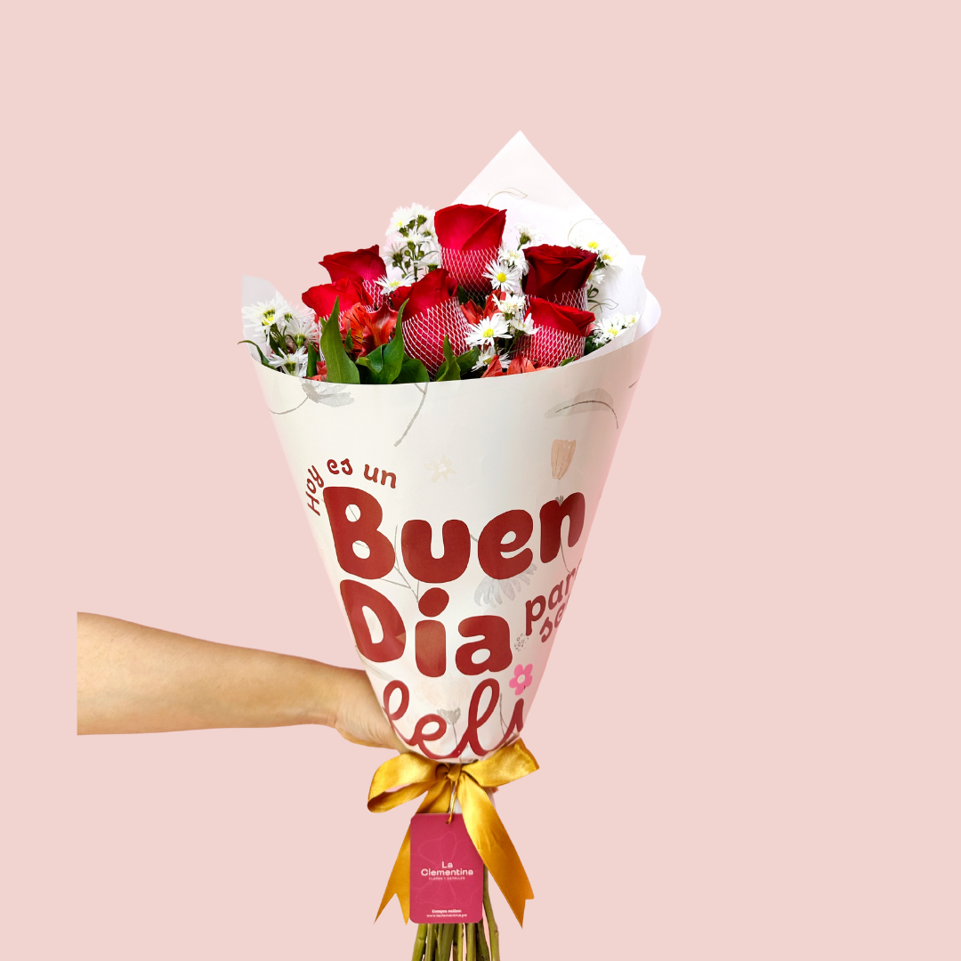 Ramo Hoy es un buen día 6 rosas